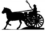 Large Coach, Horse & Lady Weathervane or Sign Profile - Laser cut 450mm